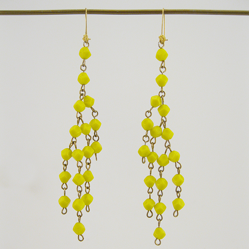Linked Beads Earrings Hillary's Handmade