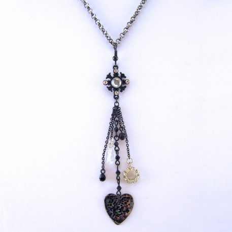 Black Heart Necklace - Hillary's Handmade
