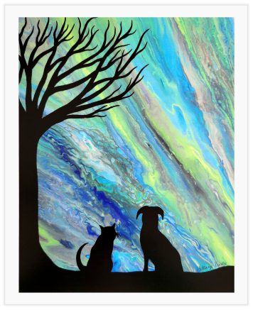 Thick Paint Dog Acrylic Print