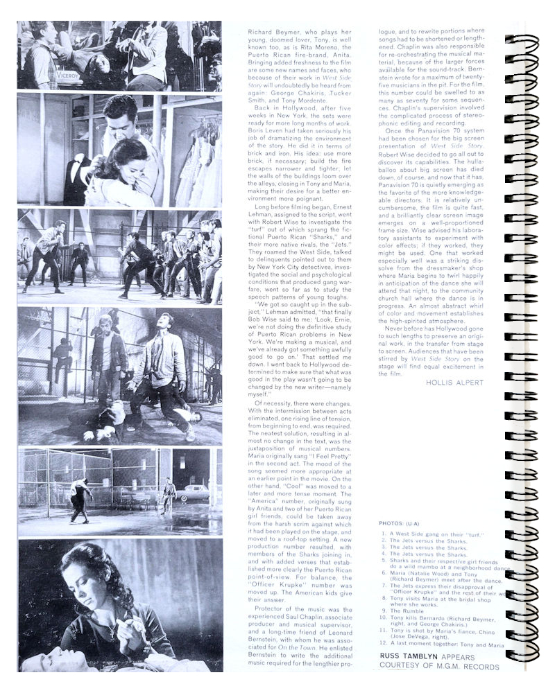 West Side Story - Back cover